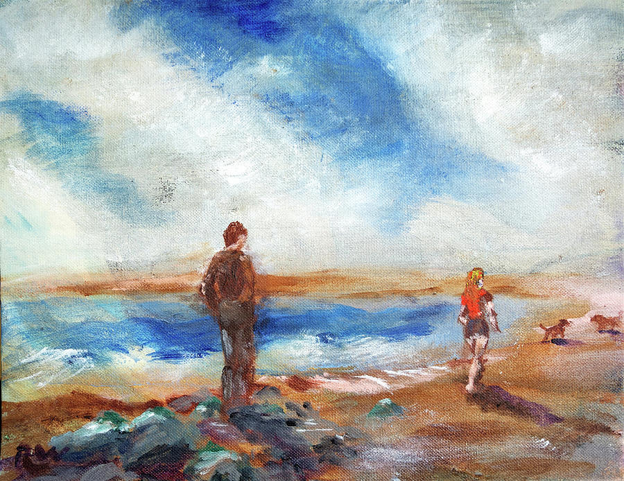 Seascape Painting - By The Sea by Rich Wagner Seascape Painting - By The Sea by Rich Wagner