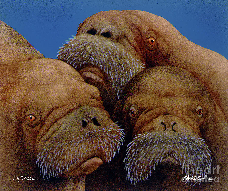 Walrus Painting - By The Sea... by Will Bullas