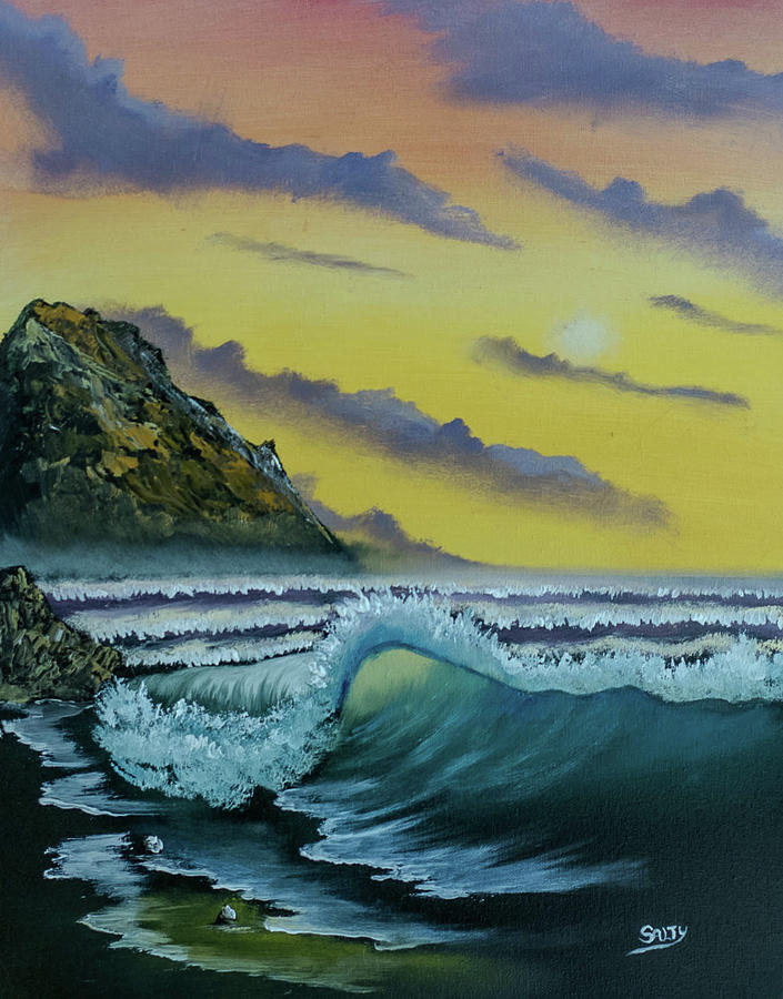 Wave Painting - By The Sea by William Everly