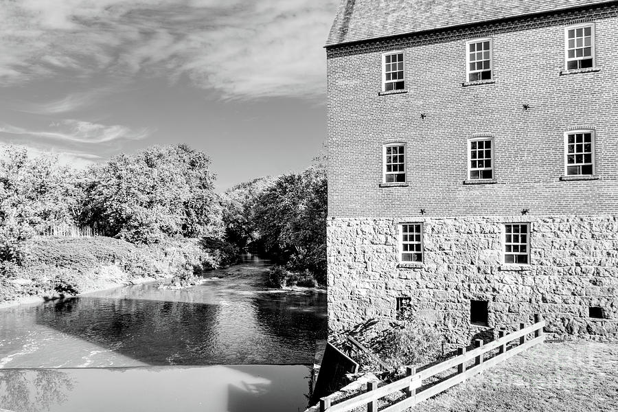 By The Side Of Bollinger Mill Grayscale Photograph by Jennifer White