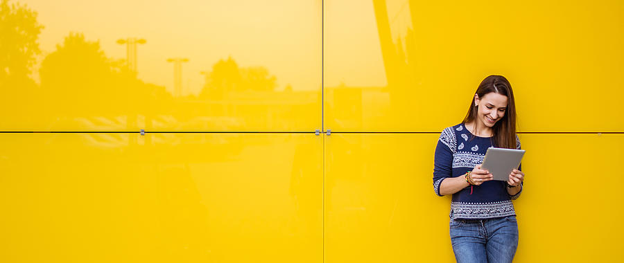 By the yellow wall Photograph by South_agency