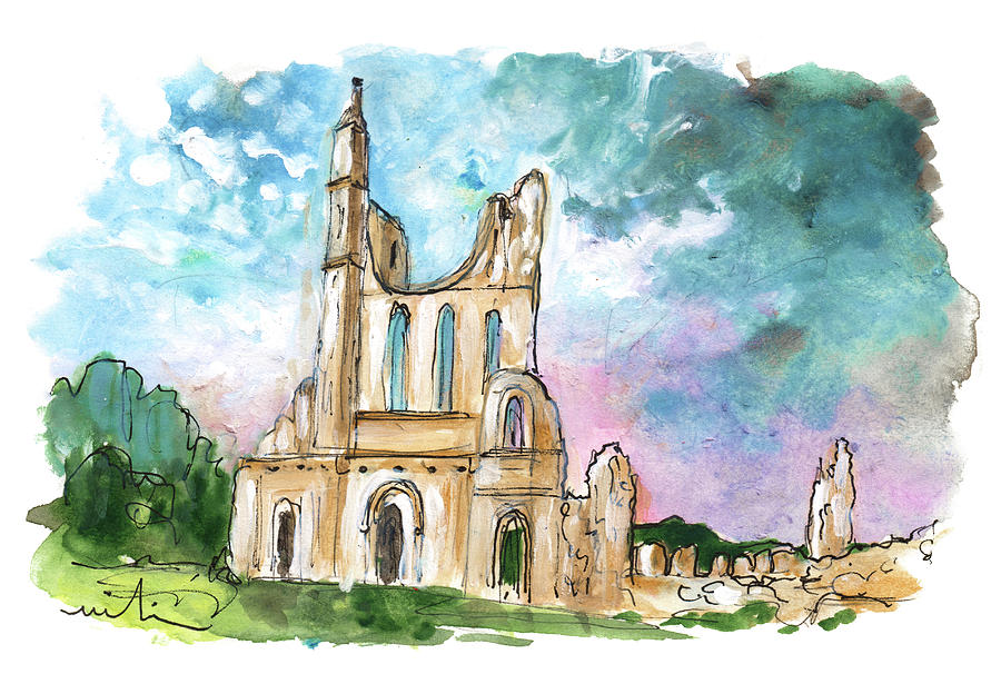 Byland Abbey Painting by Miki De Goodaboom
