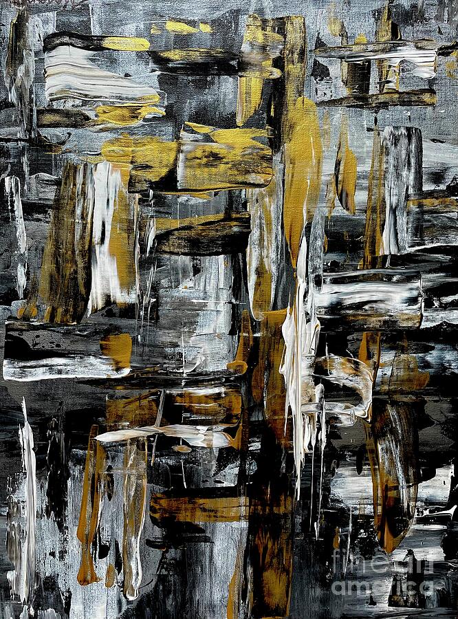 Abstract Painting - Byn ex by Albert Algianny