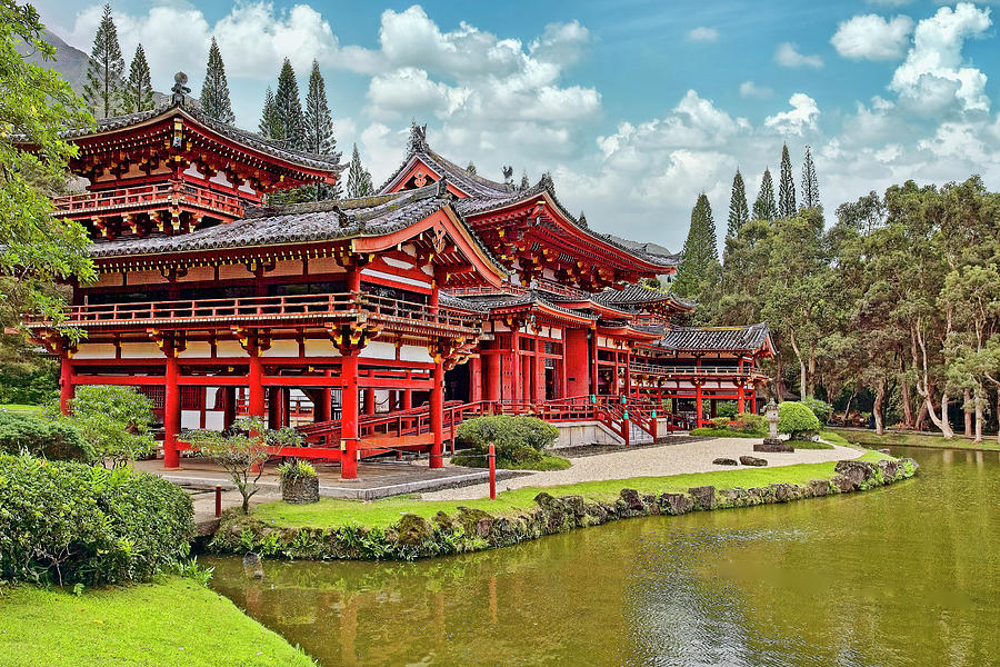 Architecture Photograph - Byodo in Temple #2 by Marcia Colelli