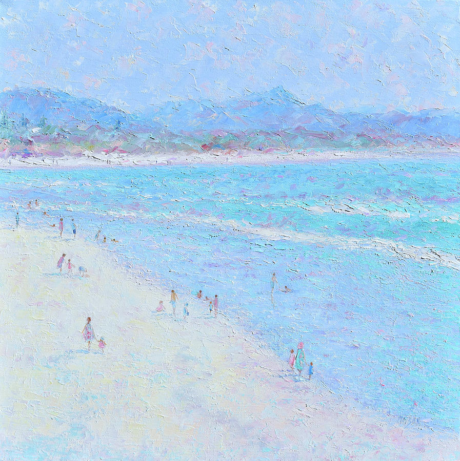 Byron Day Beach Day impression Painting by Jan Matson