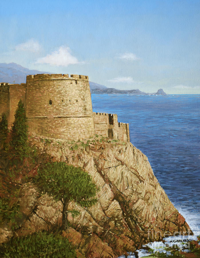 Byzantine Castle Of Platamonas Painting by Michael Garland