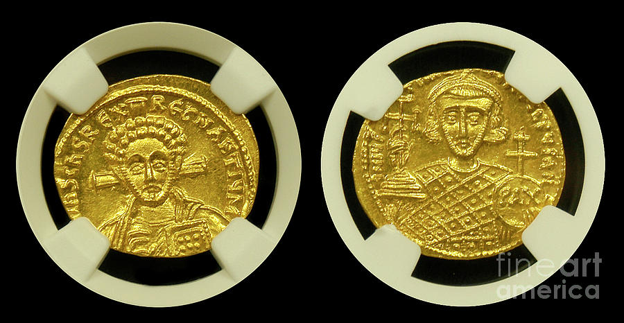 Byzantine Justinian II Gold Solidus Photograph by Gunther Allen