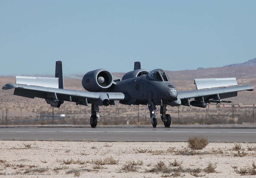 C AFRC A-10 Warthog Recovering to Nellis AFB Photograph by Custom Aviation Art