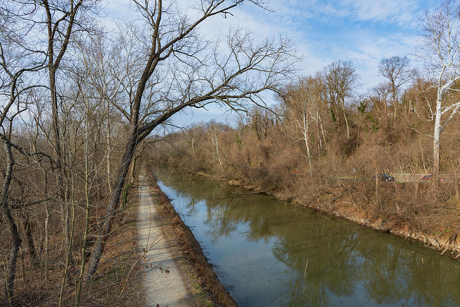 C and O Canal Towpath in Winter Photograph by Liz Albro