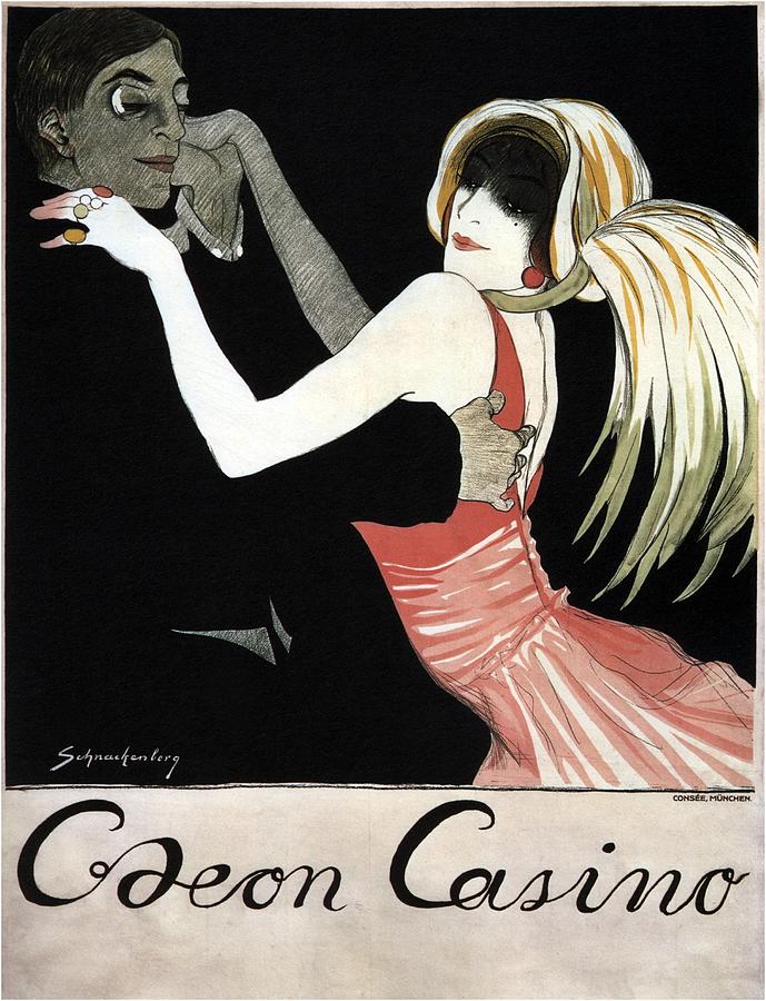 Vintage Digital Art - C Leon Casino - Art Nouveau - Vintage Advertising Poster by Studio Grafiikka