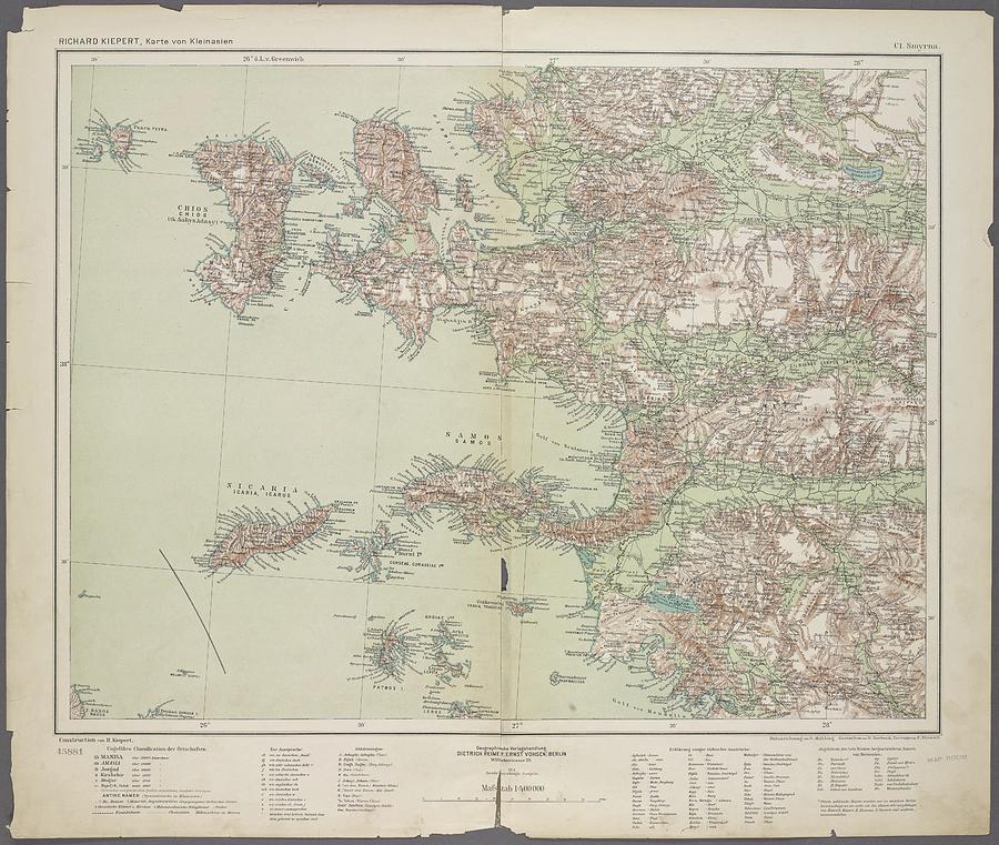 C1. Smyrna 0001, Maps of Asia Painting by MotionAge Designs - Pixels