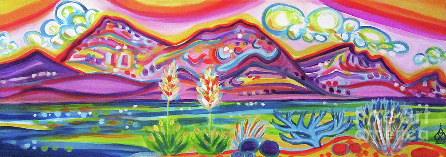 Caballo Lake Sunset Painting by Rachel Houseman
