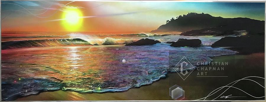 Sunset Painting - Cabarita Spectrum by Christian Chapman Art