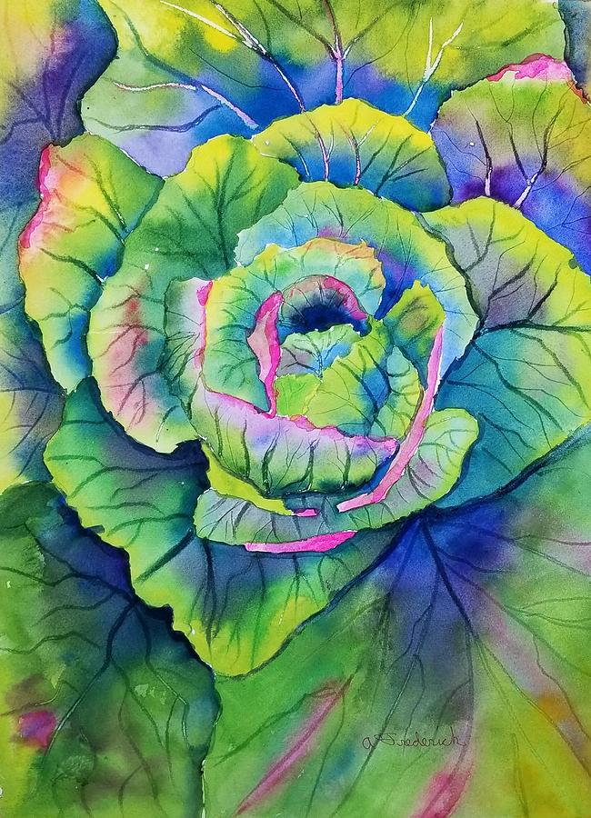 Cabbage Patch  Painting by Ann Frederick