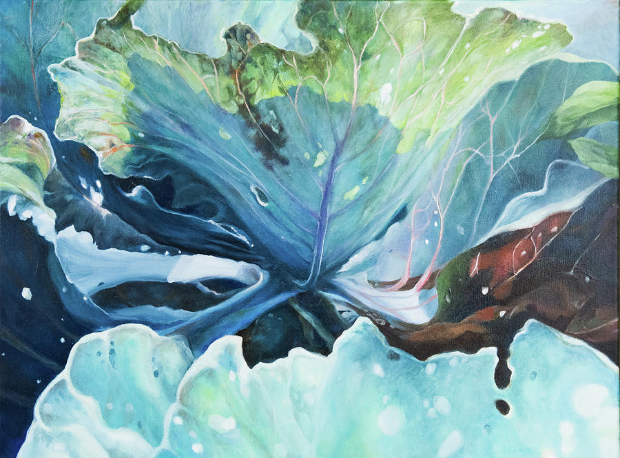 Cabbage Story 1 Painting by Carol Klingel