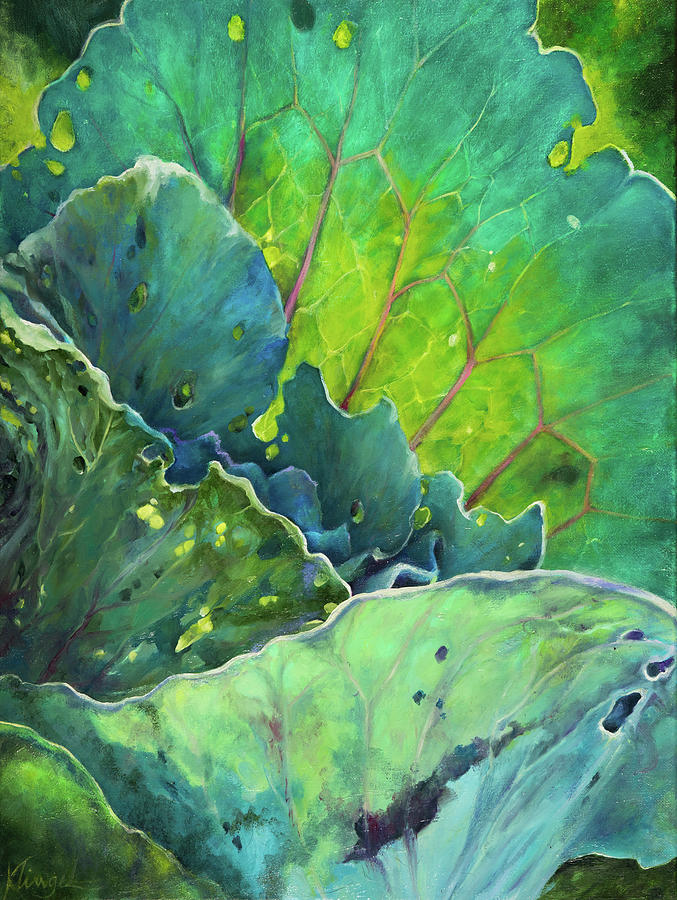 Cabbage Story 2 Painting by Carol Klingel