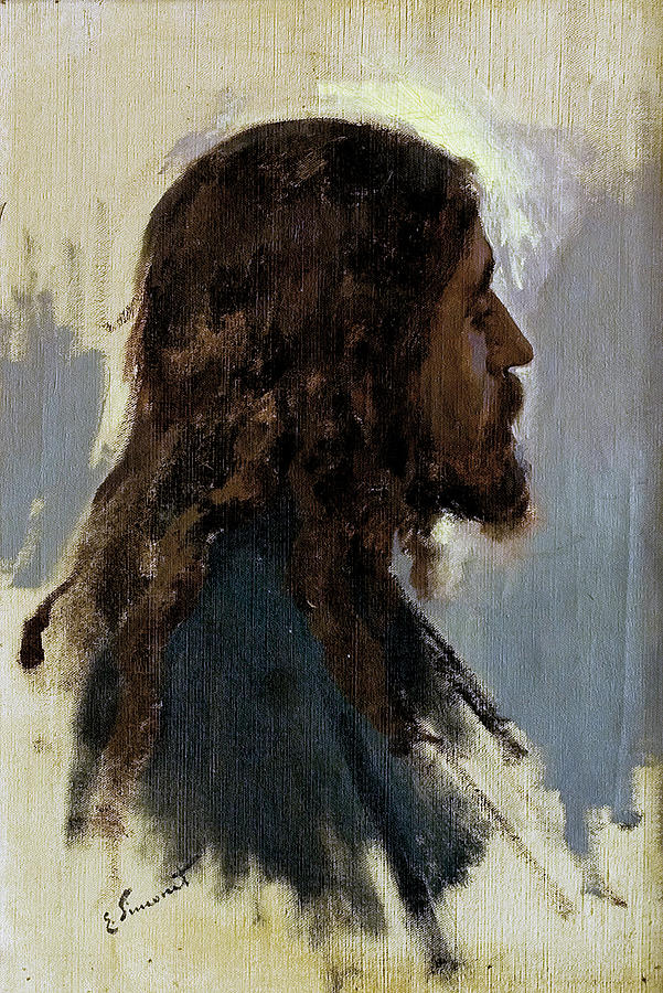  Cabeza de Jesus Head of Jesus Painting by Enrique Simonet