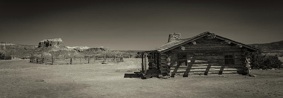 Cabin at Ghost Ranch Sepia Photograph by Joye Ardyn Durham