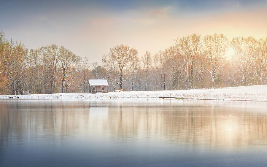 Cabin By The Lake Photograph by Jordan Hill