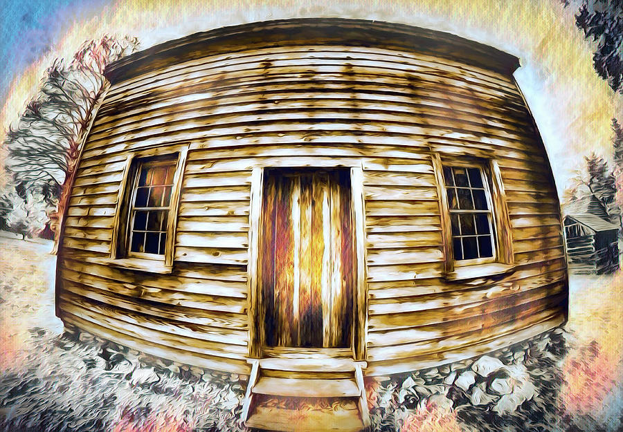 Cabin in a Bubble ap Painting by Dan Carmichael