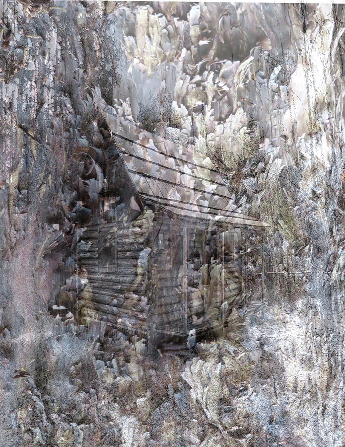 Cabin in the Woods Mixed Media by Marie Jamieson