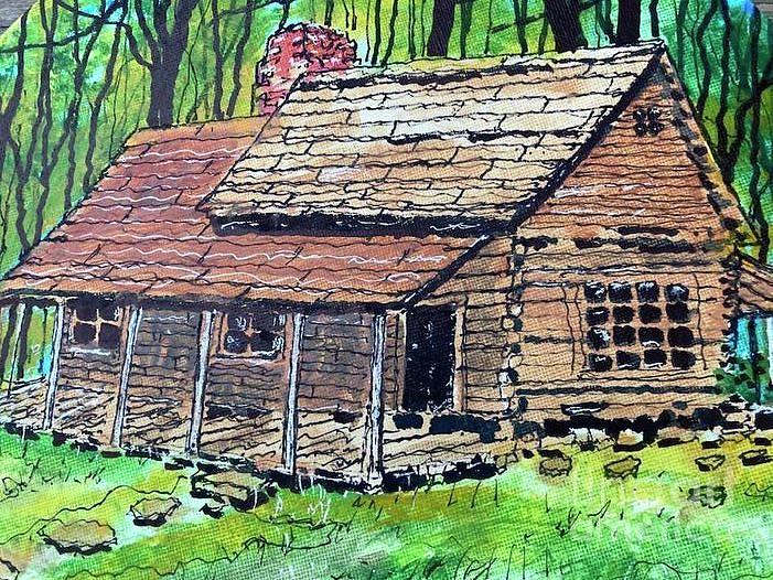 Cabin in the Woods Painting by Patrick Grills