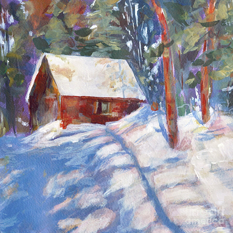 Cabin in the Woods Painting by Patty Donoghue