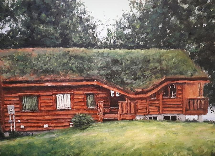 Cabin Painting by Jen Shearer