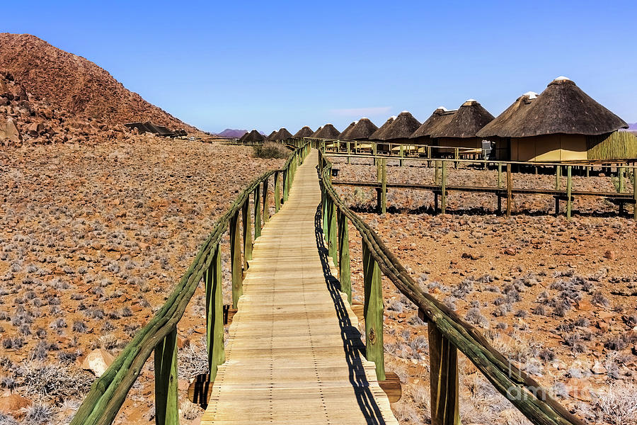Cabins in the National Park in  Sossus Dune Lodges in Namibia Photograph by Marek Poplawski