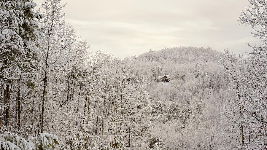 Cabins on a Frosty Hilltop 2 Photograph by Joni Eskridge