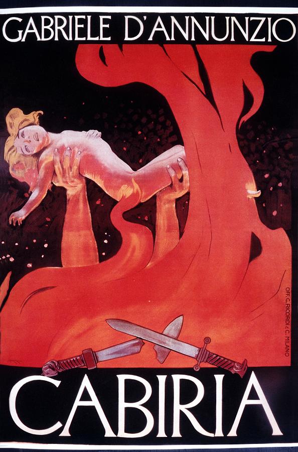 Cabiria - Gabriele D Annunzio -  Italian Epic Silent Film - Vintage Advertising Poster - Giovanni Pa Digital Art by Studio Grafiikka
