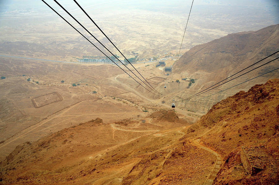 Cable Car to Masada Photograph by James C Richardson
