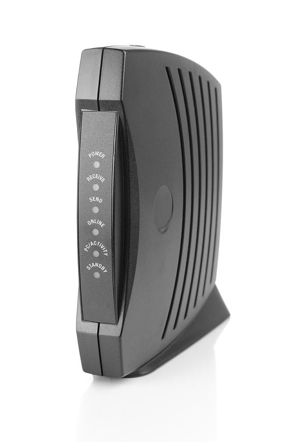 Cable Modem - Isolated on White Photograph by Kenneth-cheung