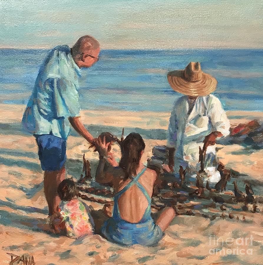 Landscape Painting - Cabo Beach Vendor by Dana Lombardo