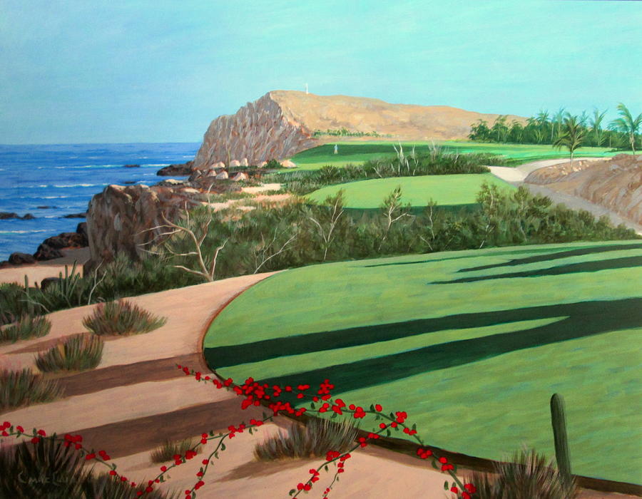 Cabo Del Sol Ocean Hole Painting by Chris MacClure