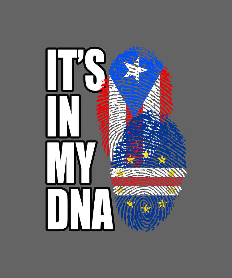 Cabo Verdean And Puerto Rican Mix DNA Flag quote Painting by Joseph