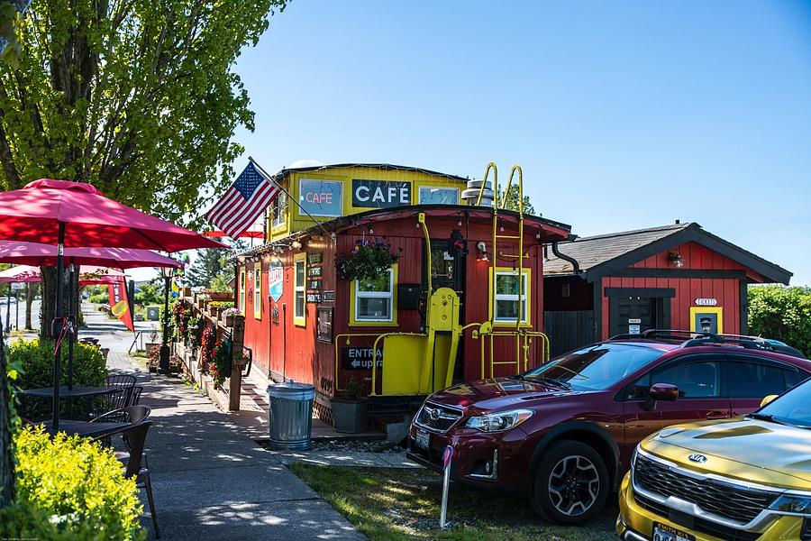 Caboose Cafe in Blaine Photograph by Tom Cochran