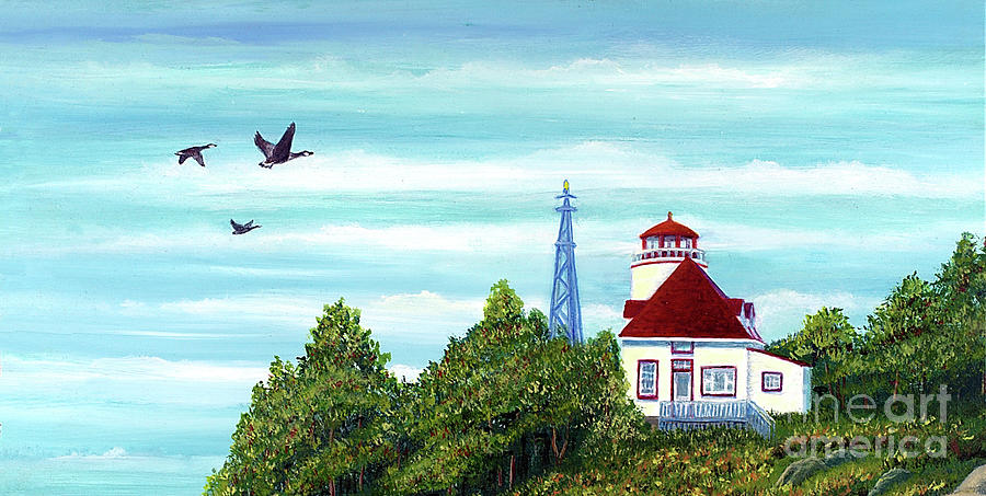 Cabot Head Light, excerpt Painting by Sarah Irland
