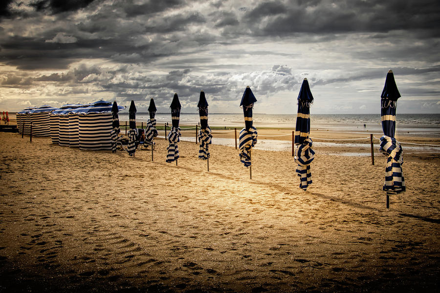 Cabourg Beach Umbrellas Photograph