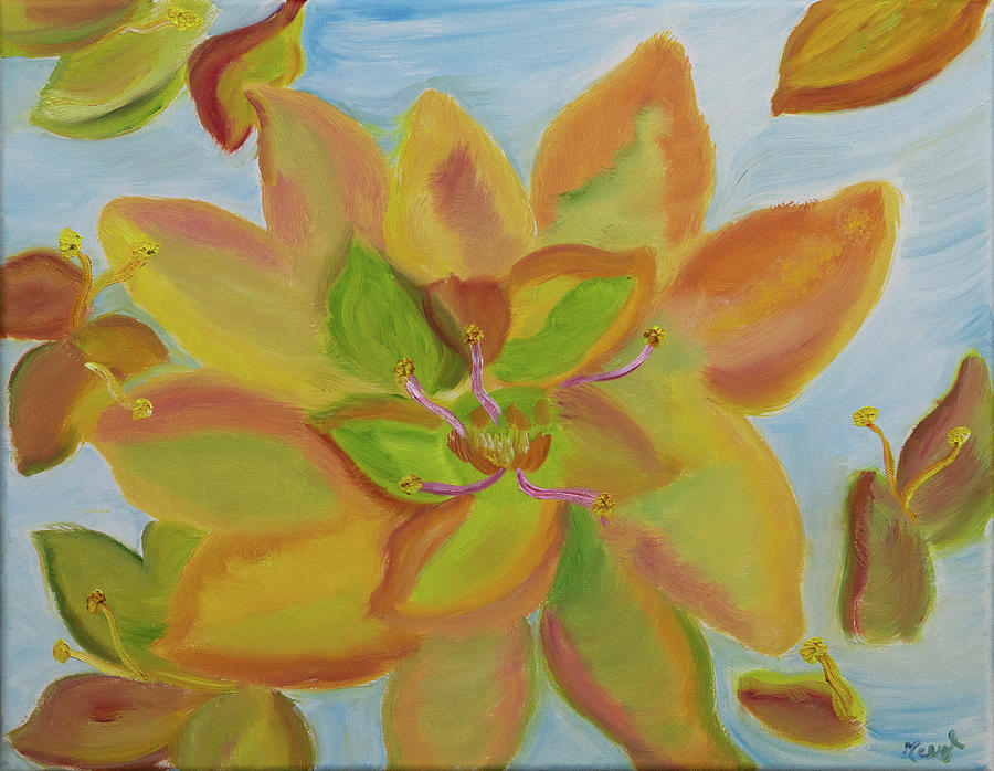 Cacti Twinkles Painting by Meryl Goudey