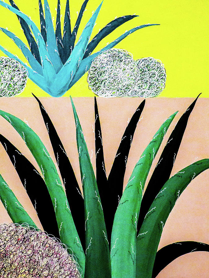 Cactus Everywhere Painting by Ted Clifton