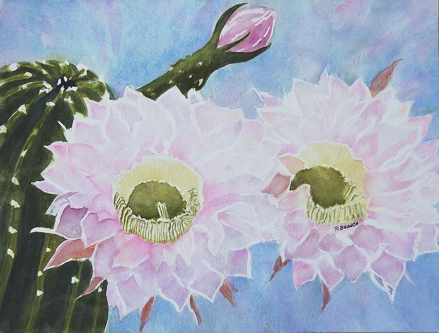 Cactus In Bloom Painting by Pat Branch-Fontaine