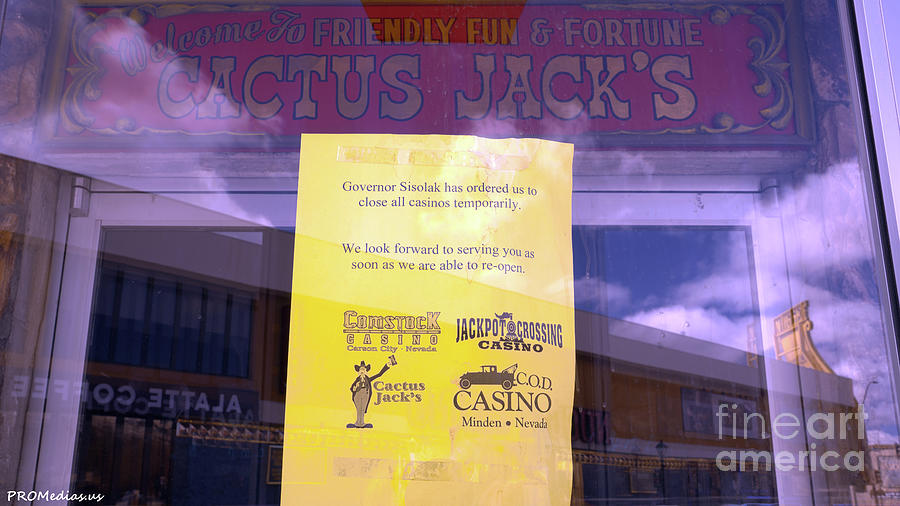 Cactus Jack casino closed in Nevada because of Coronavirus disease 2019 COVID 19 Photograph by PROMedias US