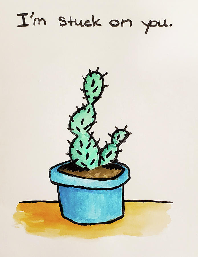Cactus Painting by Jean Haynes