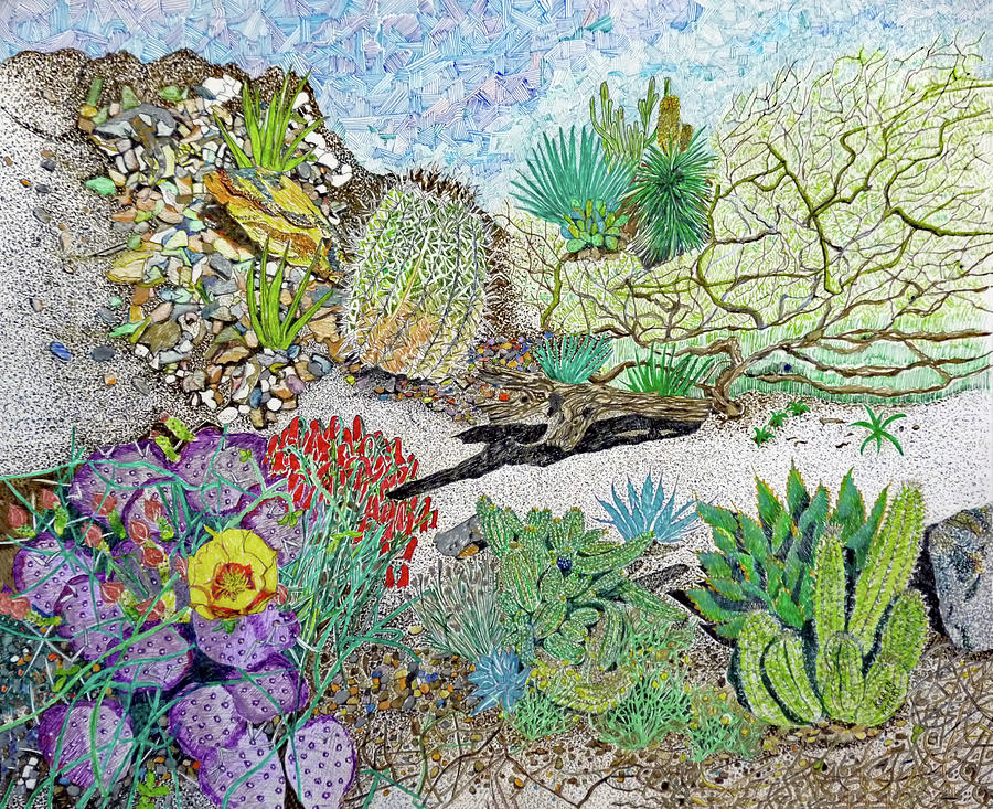 Cactus Painting by Karen Merry