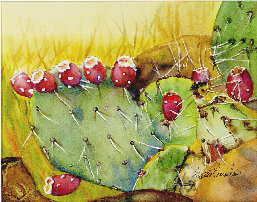 Cactus Patch Painting by Martha Lancaster