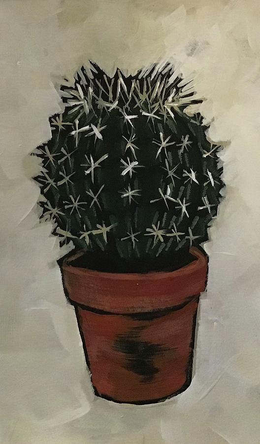 Cactus Plant Painting by Lora McGowan - Fine Art America