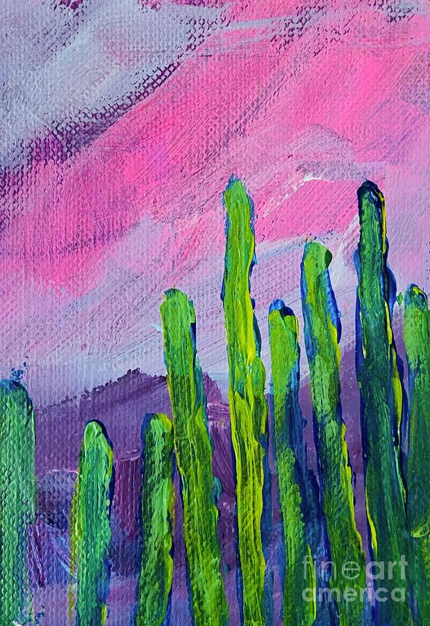 Cactus Series 5 Painting by Sherry Harradence