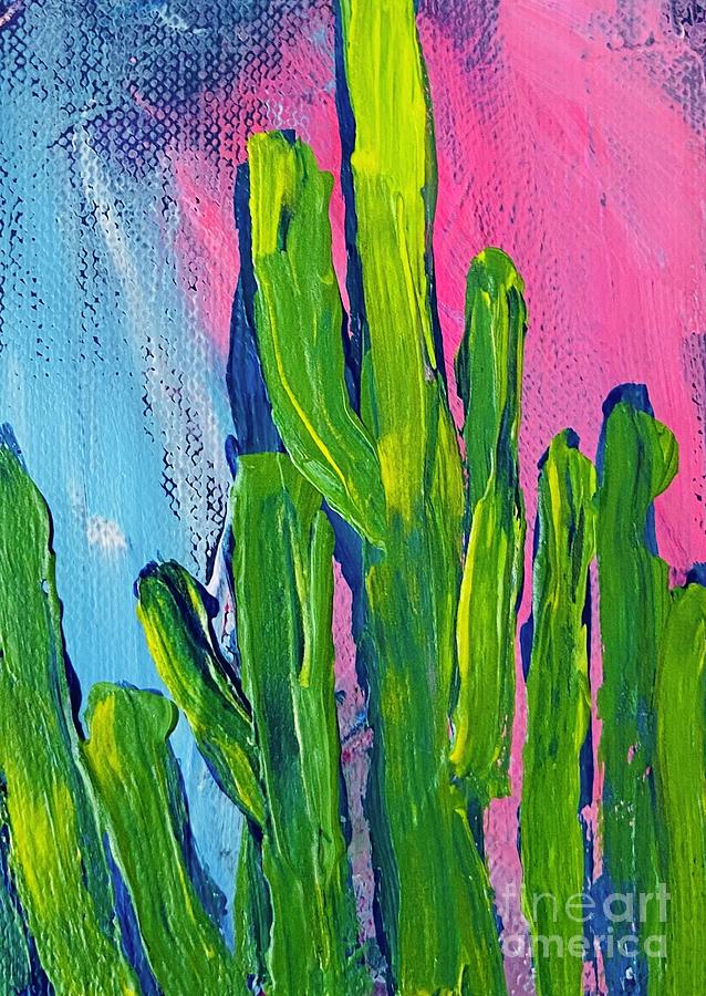 Cactus Series 6 Painting by Sherry Harradence