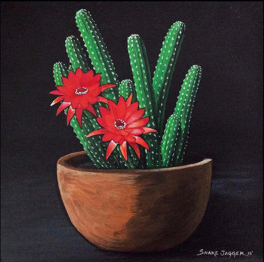 Cactus Surprise Painting by Snake Jagger